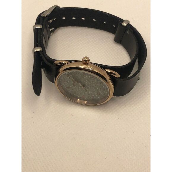 Fossil ES4421 Women's Black Leather Analog Pink Dial Quartz Genuine Watch HK59 - Picture 7 of 9